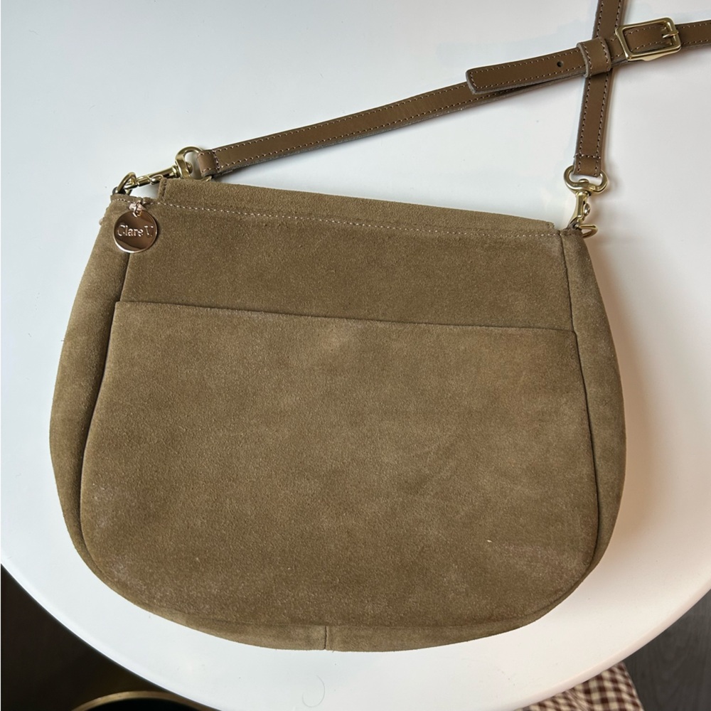Clare V Louis Oat Suede Turnlock Crossbody - Picture 6 of 12